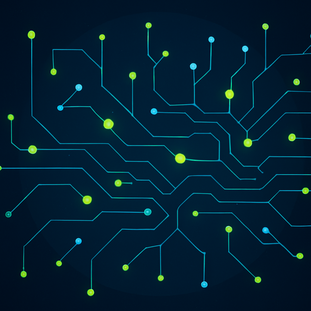 Tech circuit board network graphic